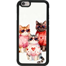 iPhone 6/6s Case Hülle - Silikon schwarz Saint Valentines Day 26 Cat Love