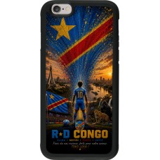 iPhone 6/6s Case Hülle - Silikon schwarz Fussball Demokratische Republik Kongo splash 2026