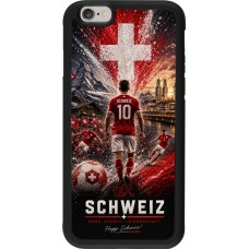 iPhone 6/6s Case Hülle - Silikon schwarz Fussball Schweiz splash 2026
