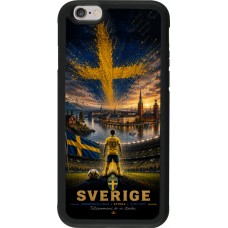 iPhone 6/6s Case Hülle - Silikon schwarz Fussball Schweden splash 2026