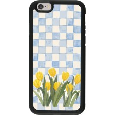 iPhone 6/6s Case Hülle - Silikon schwarz Blue vichy tulips 2026