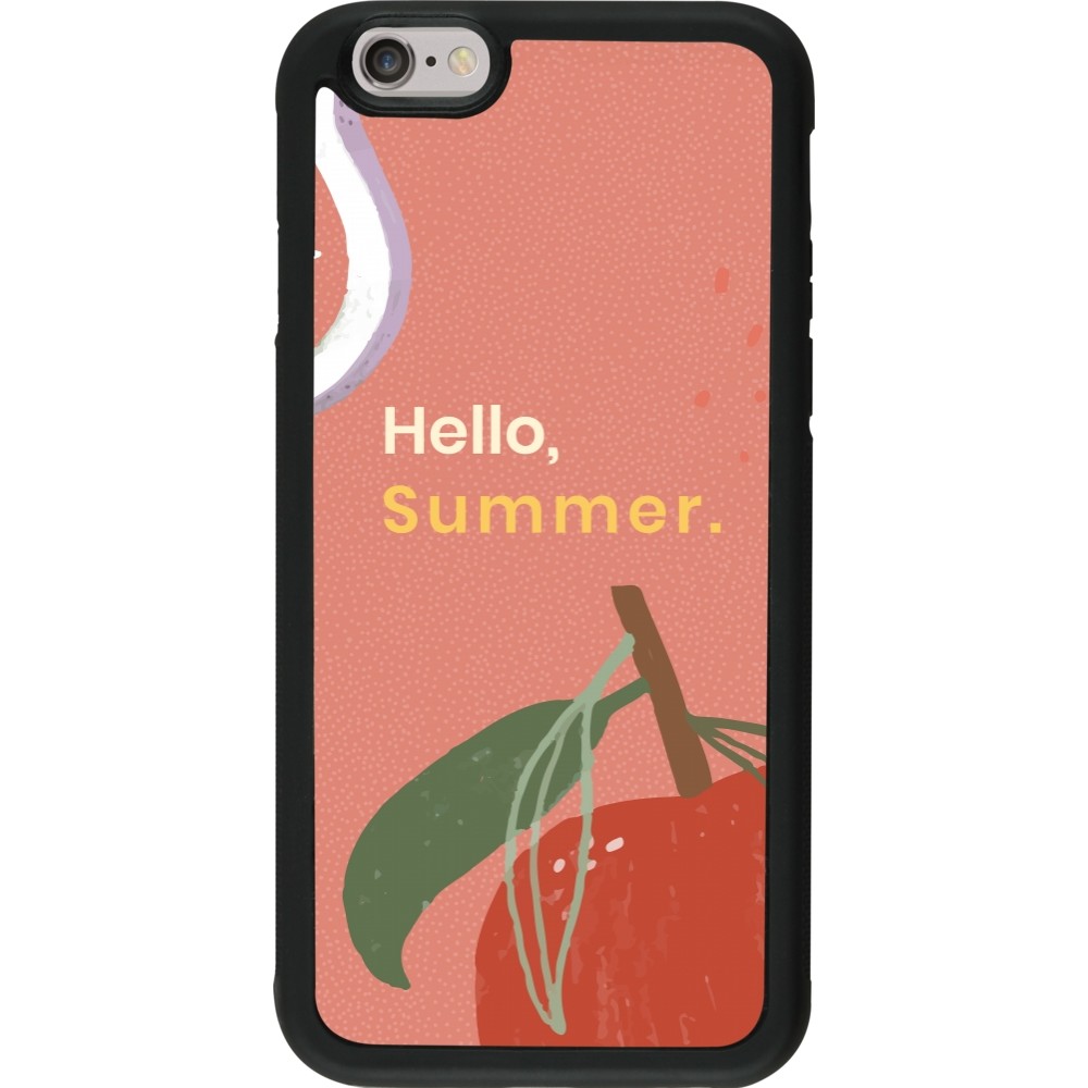 iPhone 6/6s Case Hülle - Silikon schwarz Summer 2025 Hello summer