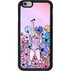 iPhone 6/6s Case Hülle - Silikon schwarz Taylor Swift Sketch - Pink