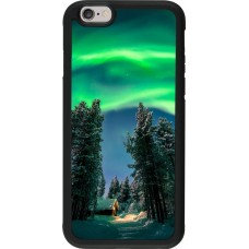iPhone 6/6s Case Hülle - Silikon schwarz Winter 22 Northern Lights