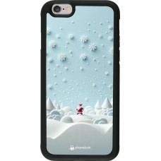 iPhone 6/6s Case Hülle - Silikon schwarz Weihnachten 2023 Kleiner Vater Schneeflocke