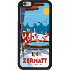 iPhone 6/6s Case Hülle - Silikon schwarz Zermatt Mountain Jacuzzi