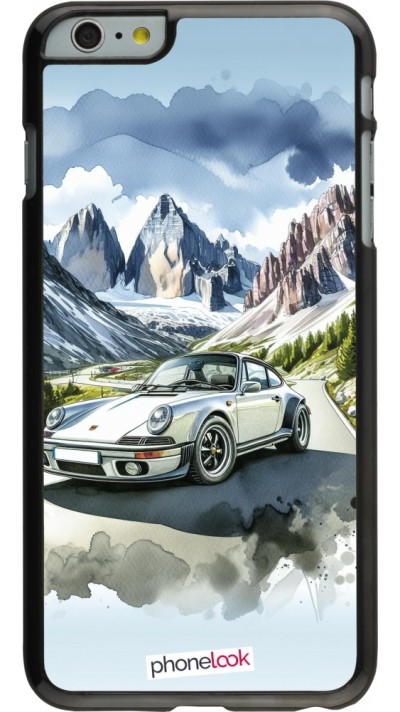 iPhone 6 Plus / 6s Plus Case Hülle - Porsche 911 Berg Aquarell