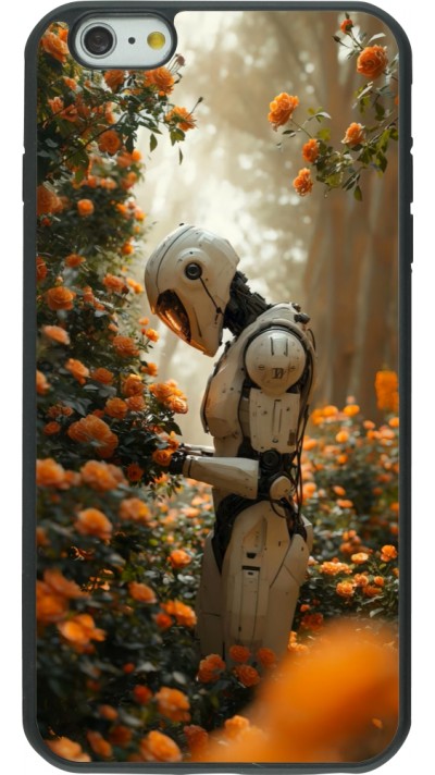 Coque iPhone 6 Plus / 6s Plus - Silicone rigide noir Astronaut flowers 2025