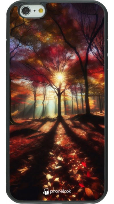 iPhone 6 Plus / 6s Plus Case Hülle - Silikon schwarz Herbstlicher goldener Glanz