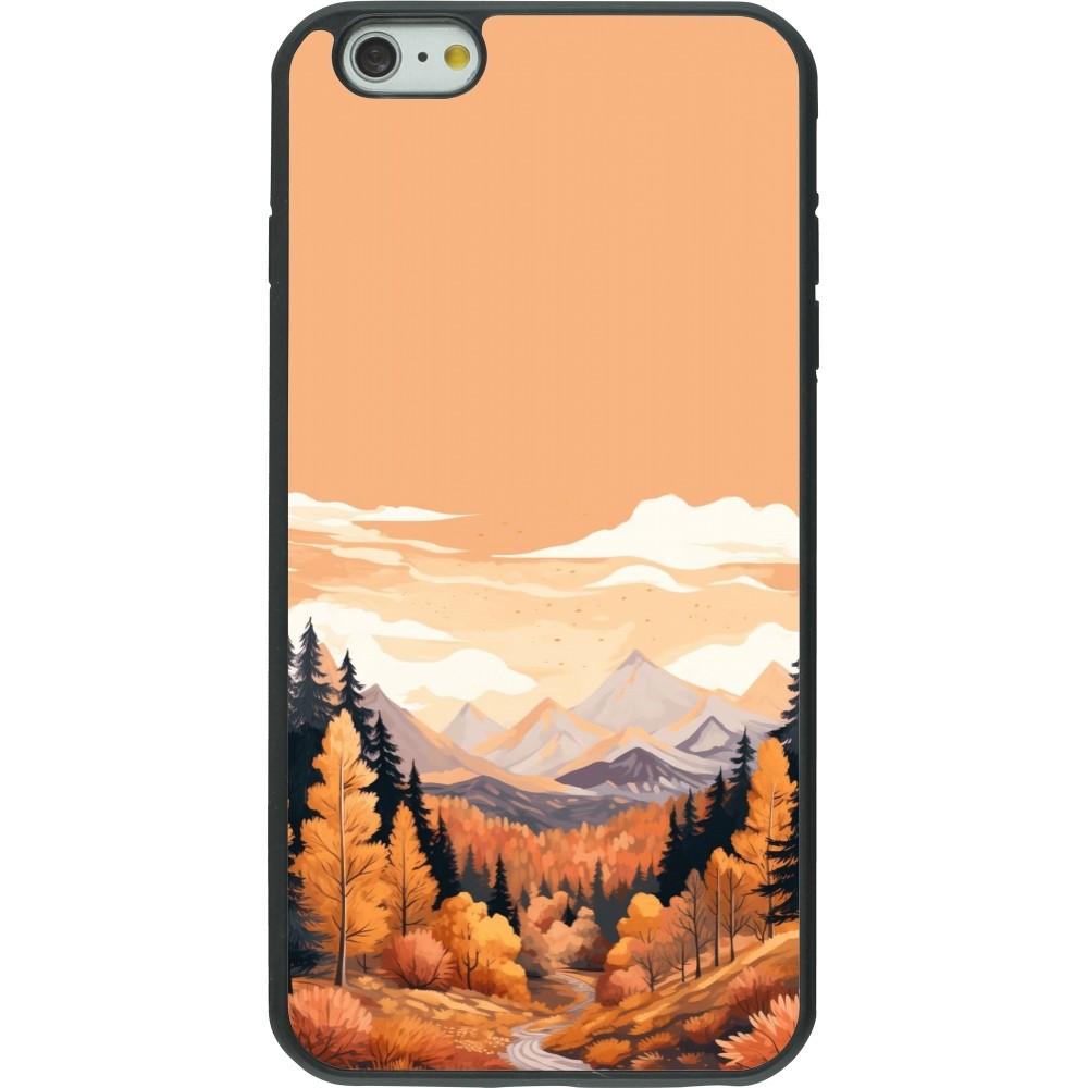 iPhone 6 Plus / 6s Plus Case Hülle - Silikon schwarz Autumn 25 Mountains