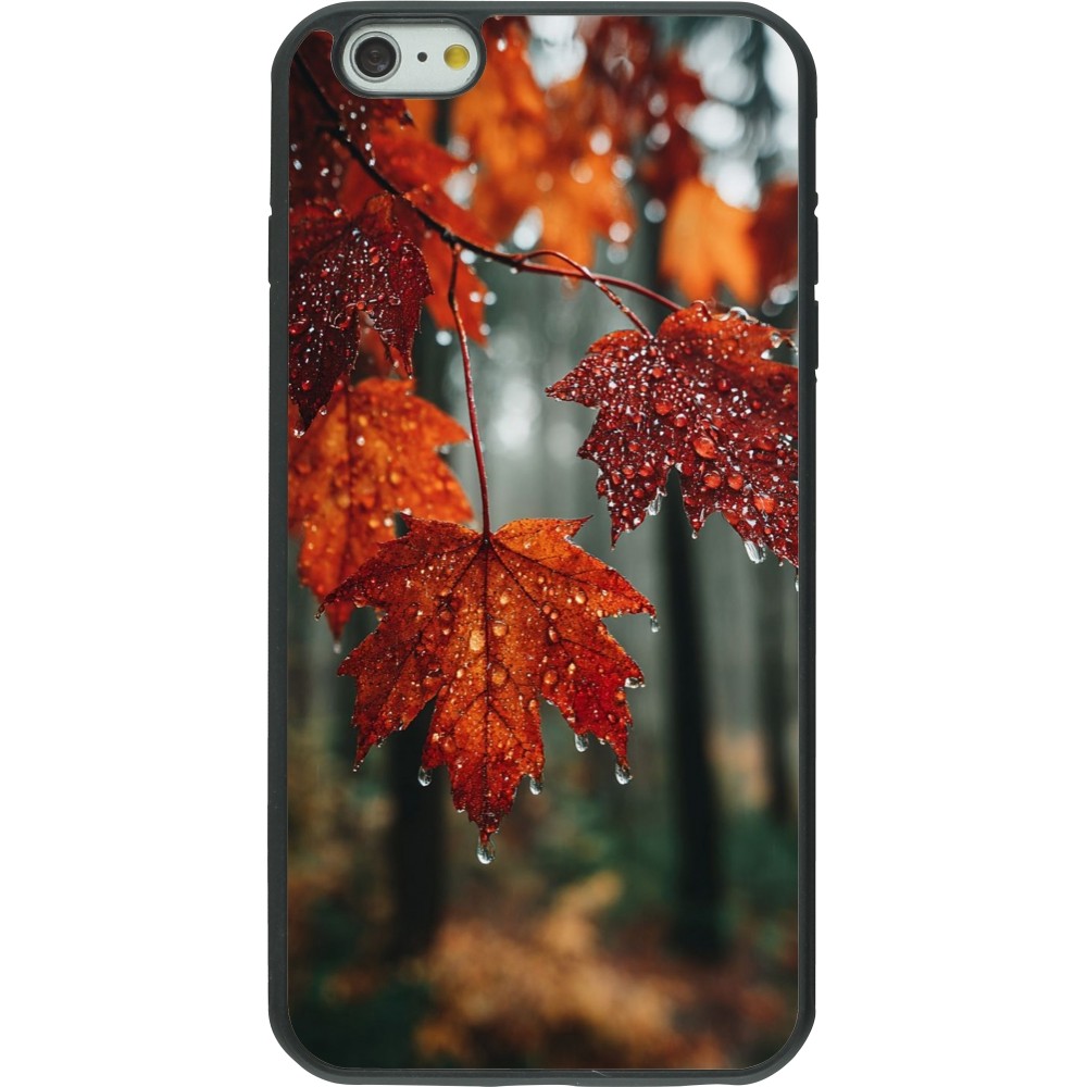 iPhone 6 Plus / 6s Plus Case Hülle - Silikon schwarz Autumn 25 Rain