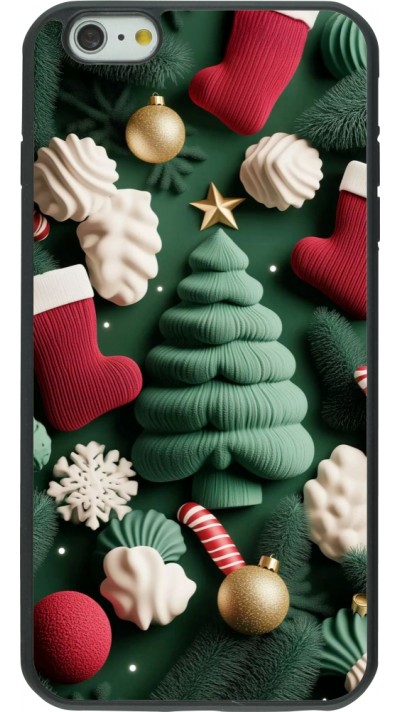 iPhone 6 Plus / 6s Plus Case Hülle - Silikon schwarz Christmas 25 Christmas textiles