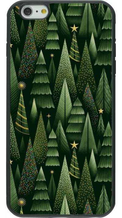iPhone 6 Plus / 6s Plus Case Hülle - Silikon schwarz Christmas 25 Pattern Xmas Tree