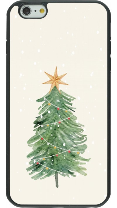 iPhone 6 Plus / 6s Plus Case Hülle - Silikon schwarz Christmas 25 Sketch Tree