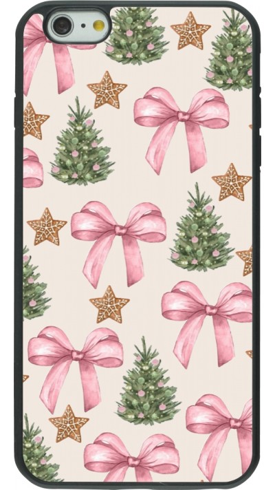 iPhone 6 Plus / 6s Plus Case Hülle - Silikon schwarz Christmas 25 Vintage Ribbons
