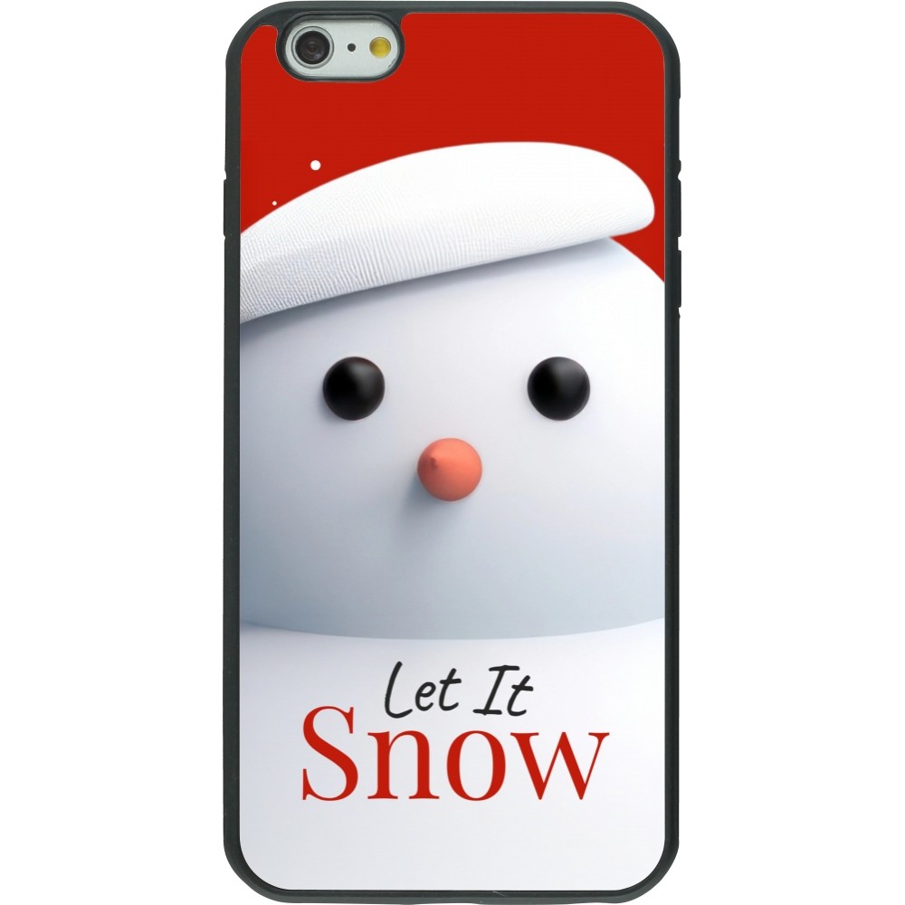 iPhone 6 Plus / 6s Plus Case Hülle - Silikon schwarz Christmas 25 Xmas Snowman