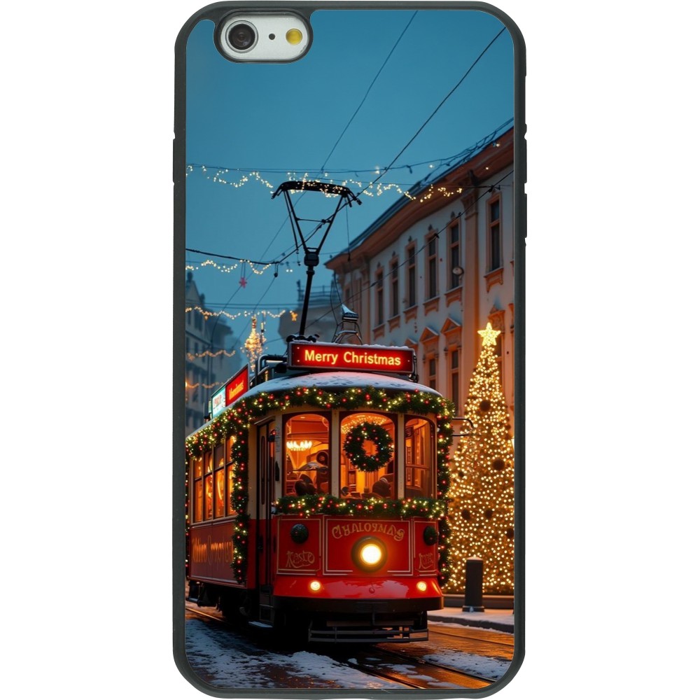 iPhone 6 Plus / 6s Plus Case Hülle - Silikon schwarz Christmas 25 Xmas Train