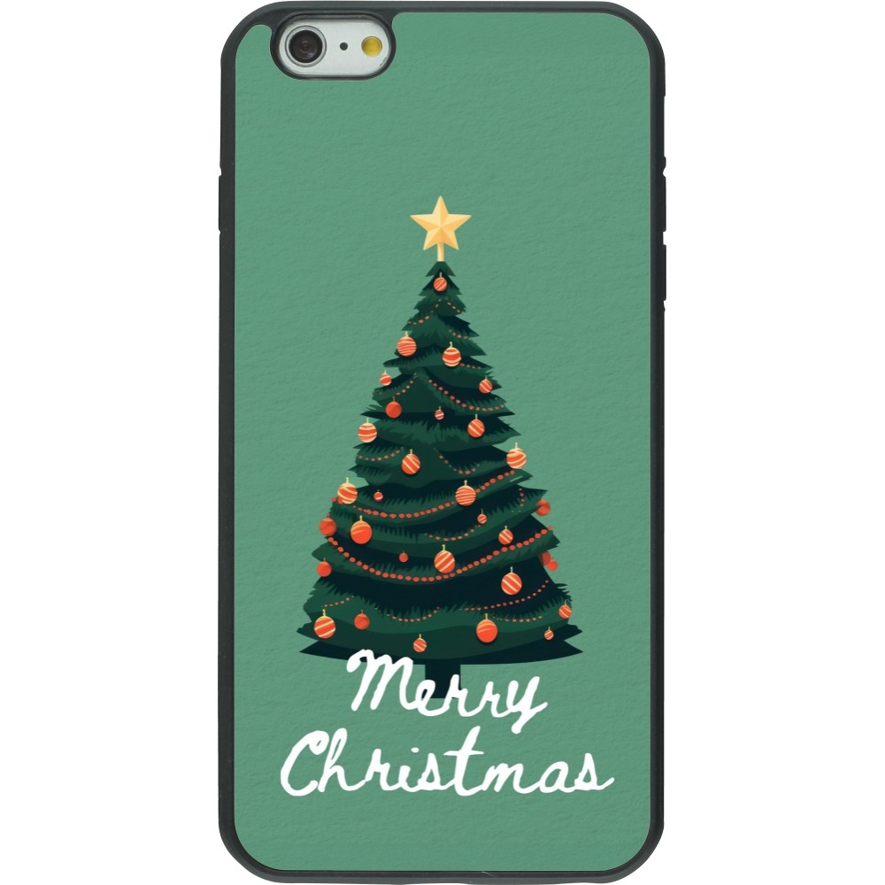 iPhone 6 Plus / 6s Plus Case Hülle - Silikon schwarz Christmas 25 Xmas Tree