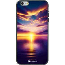 iPhone 6 Plus / 6s Plus Case Hülle - Silikon schwarz Sonnenuntergang gelb violett