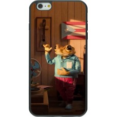 iPhone 6 Plus / 6s Plus Case Hülle - Silikon schwarz Dancing frog DTMF