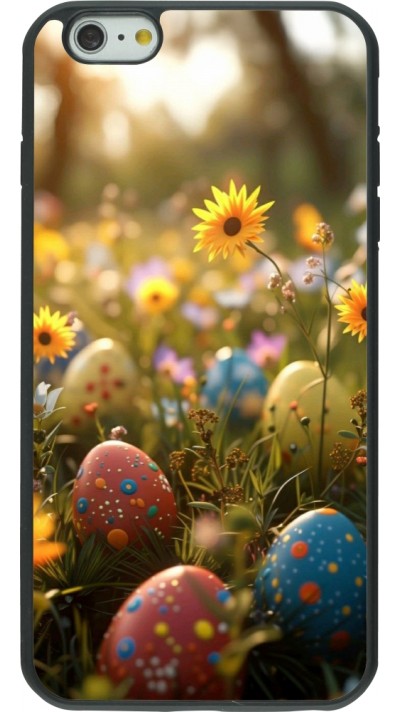 iPhone 6 Plus / 6s Plus Case Hülle - Silikon schwarz Easter 2026 Decorated eggs