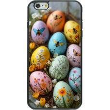 iPhone 6 Plus / 6s Plus Case Hülle - Silikon schwarz Easter 2026 Eggs with bees