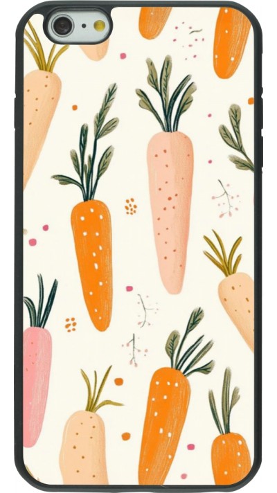 iPhone 6 Plus / 6s Plus Case Hülle - Silikon schwarz Easter 2026 Illustration carrots