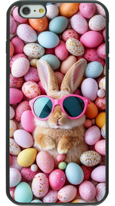iPhone 6 Plus / 6s Plus Case Hülle - Silikon schwarz Easter 2026 Rabbit fun