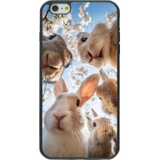 iPhone 6 Plus / 6s Plus Case Hülle - Silikon schwarz Easter 2026 Rabbits