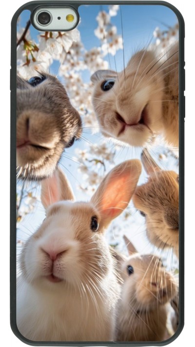 iPhone 6 Plus / 6s Plus Case Hülle - Silikon schwarz Easter 2026 Rabbits