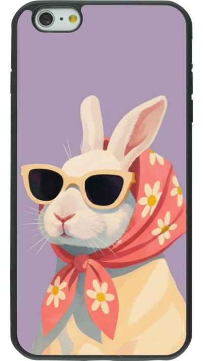 iPhone 6 Plus / 6s Plus Case Hülle - Silikon schwarz Easter 2026 Rabbit with scarf