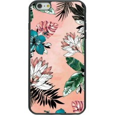 iPhone 6 Plus / 6s Plus Case Hülle - Silikon schwarz Flowers Artprint