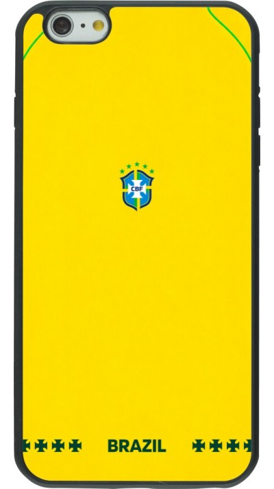 iPhone 6 Plus / 6s Plus Case Hülle - Silikon schwarz Brasilien 2026 personalisierbares Fussballtrikot