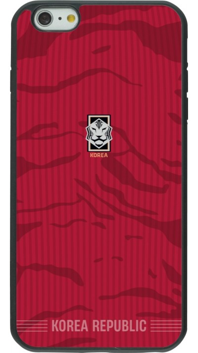 iPhone 6 Plus / 6s Plus Case Hülle - Silikon schwarz Südkorea 2026 personalisierbares Fussballtrikot