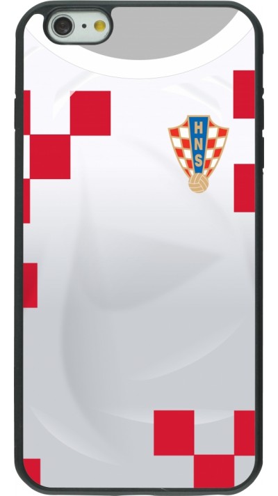 iPhone 6 Plus / 6s Plus Case Hülle - Silikon schwarz Kroatien 2022 personalisierbares Fussballtrikot