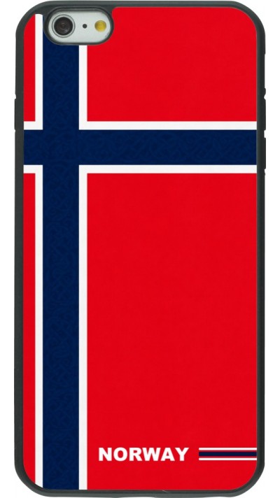 iPhone 6 Plus / 6s Plus Case Hülle - Silikon schwarz Norwegen 2026 personalisierbares Fussballtrikot