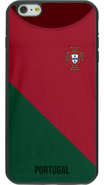 iPhone 6 Plus / 6s Plus Case Hülle - Silikon schwarz Fussballtrikot Portugal2022