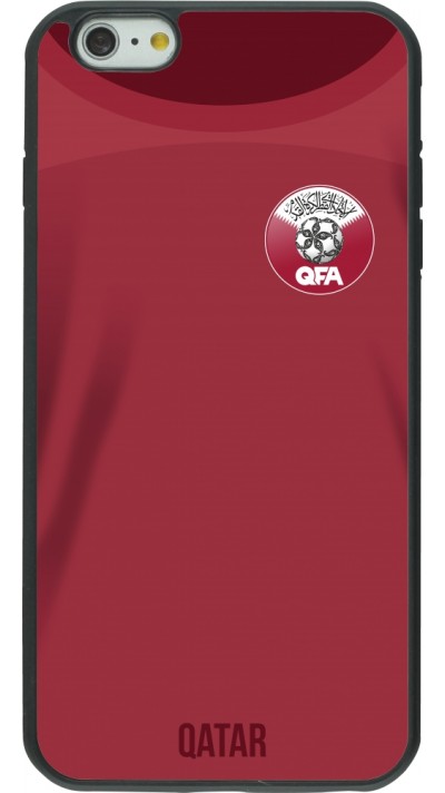iPhone 6 Plus / 6s Plus Case Hülle - Silikon schwarz Katar 2022 personalisierbares Fussballtrikot