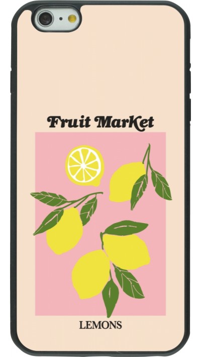 iPhone 6 Plus / 6s Plus Case Hülle - Silikon schwarz Fruit market lemons 2026