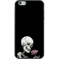 iPhone 6 Plus / 6s Plus Case Hülle - Silikon schwarz Halloween 2023 rose and skeleton