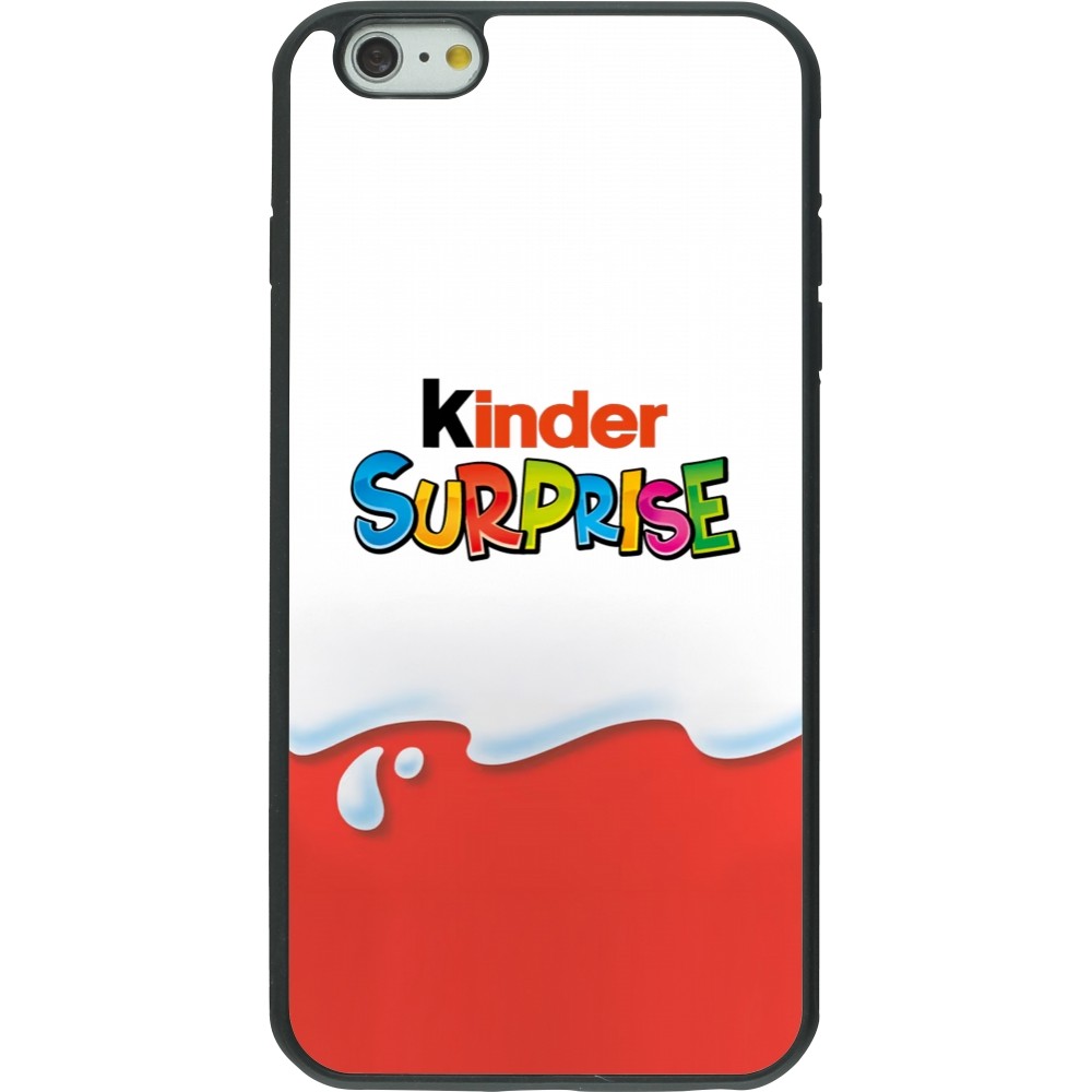 iPhone 6 Plus / 6s Plus Case Hülle - Silikon schwarz Kinder Surprise