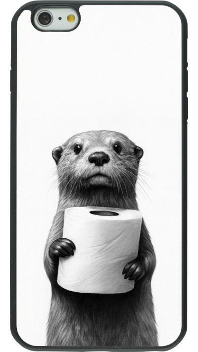 Coque iPhone 6 Plus / 6s Plus - Silicone rigide noir Loutre papier de toilette
