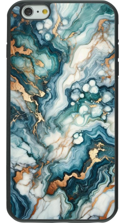 iPhone 6 Plus / 6s Plus Case Hülle - Silikon schwarz Grüner Blauer Goldener Marmor
