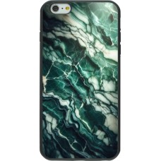 iPhone 6 Plus / 6s Plus Case Hülle - Silikon schwarz Majestätischer grüner Marmor