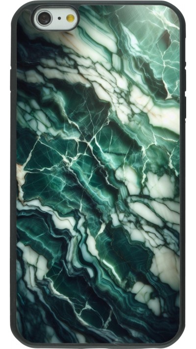 iPhone 6 Plus / 6s Plus Case Hülle - Silikon schwarz Majestätischer grüner Marmor