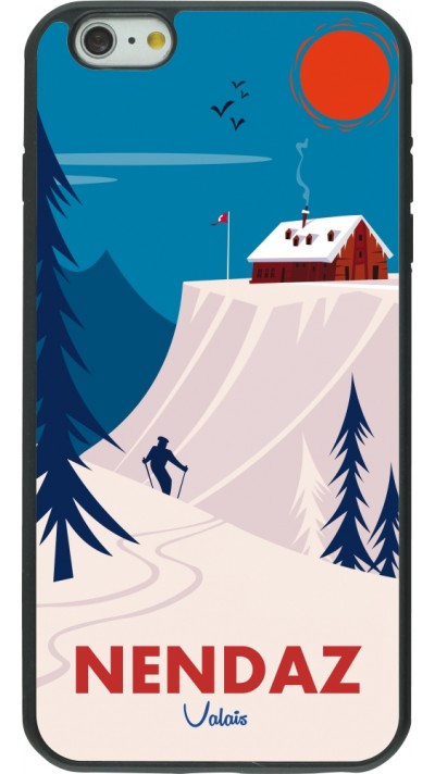iPhone 6 Plus / 6s Plus Case Hülle - Silikon schwarz Nendaz Cabane Ski