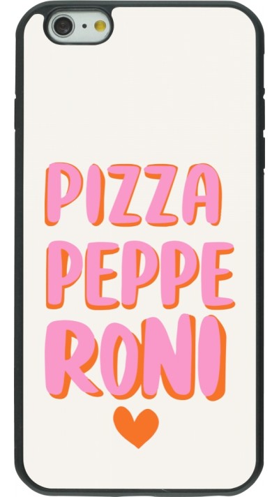 iPhone 6 Plus / 6s Plus Case Hülle - Silikon schwarz Pizza pepperoni 2026