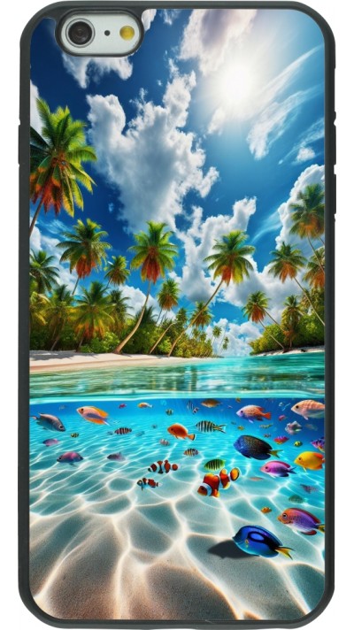 iPhone 6 Plus / 6s Plus Case Hülle - Silikon schwarz Strandparadies