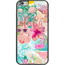 iPhone 6 Plus / 6s Plus Case Hülle - Silikon schwarz Preppy Collage Aloha