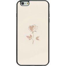 iPhone 6 Plus / 6s Plus Case Hülle - Silikon schwarz Rosa Sand Minimalistisch